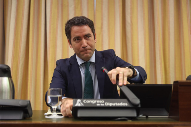 Archivo - El exsecretario general del PP Teodoro García Egea en la Comisión de Seguridad Vial, en el Congreso de los Diputados, a 14 de julio de 2022, en Madrid (España). Durante la sesión han elegido al exsecretario general del PP Teodoro García Egea com