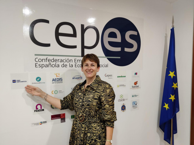 La presidenta de Fiare Banca Etica, Anna Fasano, en la presentación de la campaña de capital social.