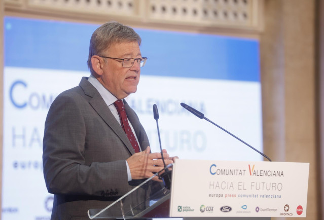 El president de la Generalitat, Ximo Puig, en la jornada 'Comunitat Valenciana Hacia el futuro' de Europa Press