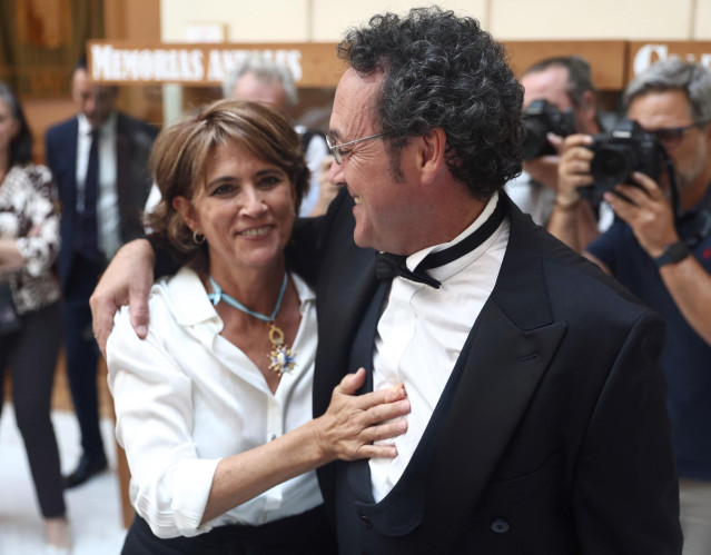 La que fuera fiscal general del Estado Dolores Delgado y Álvaro García Ortiz, en el acto de toma posesión como nuevo fiscal general del Estado, en el Tribunal Supremo, a 5 de septiembre de 2022, en Madrid (España). García Ortiz toma posesión de este cargo