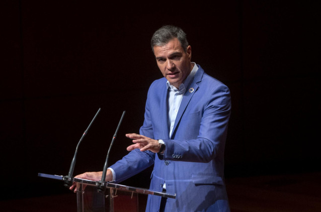 El presidente del Gobierno, Pedro Sánchez, clausura el acto de presentación de la Alianza por la España Nación Emprendedora, a 14 de septiembre de 2022, en Madrid (España).