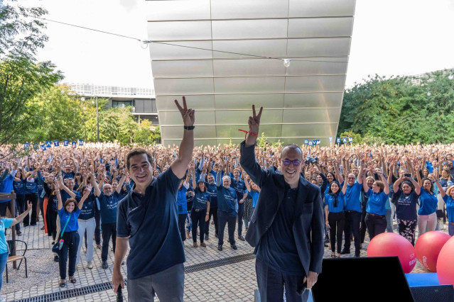 El presidente y el CEO de BBVA, Carlos Torres y Onur Genç, en la quinta edición del Values Day.