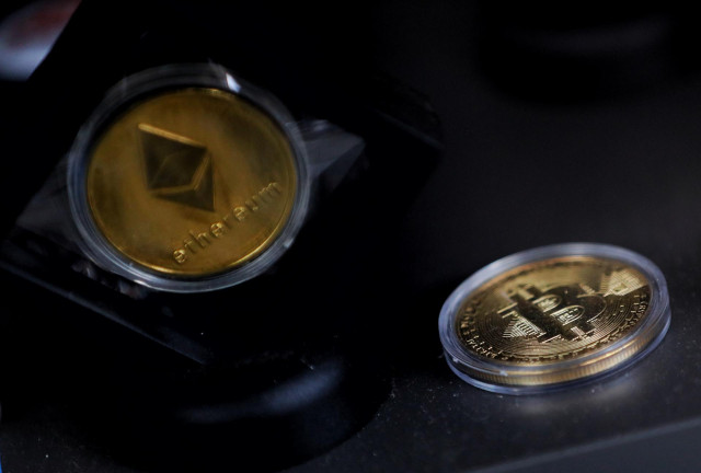 Criptomonedas de ethereum, a 14 de septiembre de 2022, en Madrid (España).