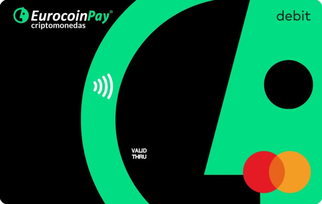 Tarjeta de Eurocoinpay y Mastercad.