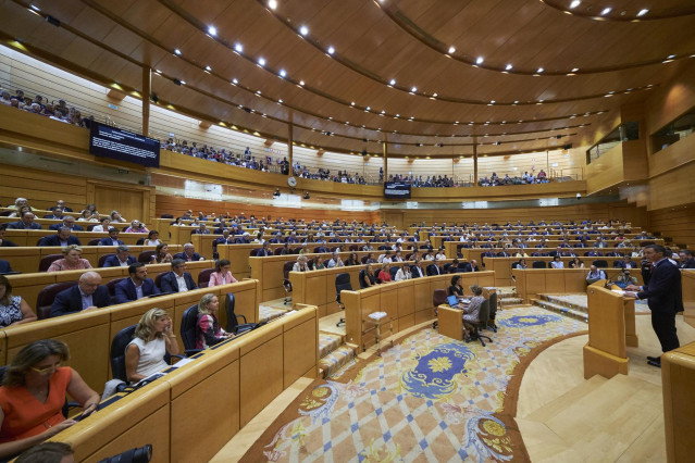 Vista general de la intervención del presidente del Gobierno, durante un debate monográfico sobre la crisis energética y el contexto económico, en el Senado, a 6 de septiembre de 2022, en Madrid (España). El objetivo de este encuentro es subrayar las dife