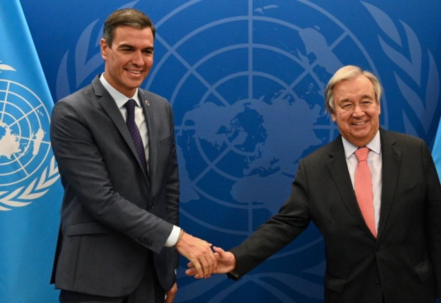 Pedro Sánchez y António Guterres