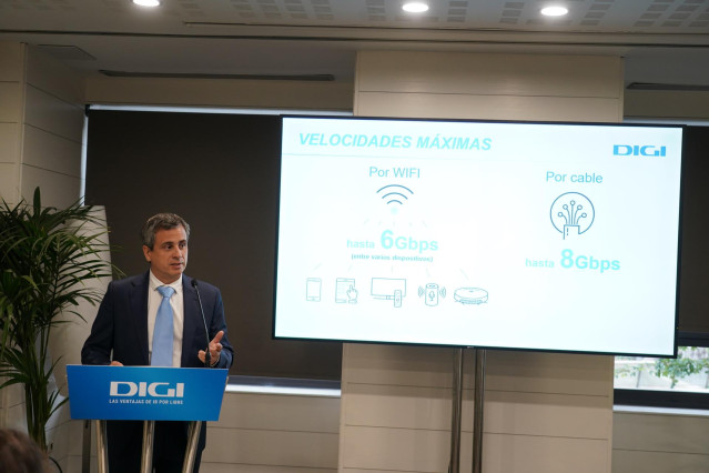 Archivo - El director técnico de Digi Spain, Ismael Serrano, durante una rueda de prensa ofrecida por Digi Spain Telecom, en el Gran Hotel Domine, a 6 de julio de 2022, en Bilbao, Vizcaya, País Vasco (España).