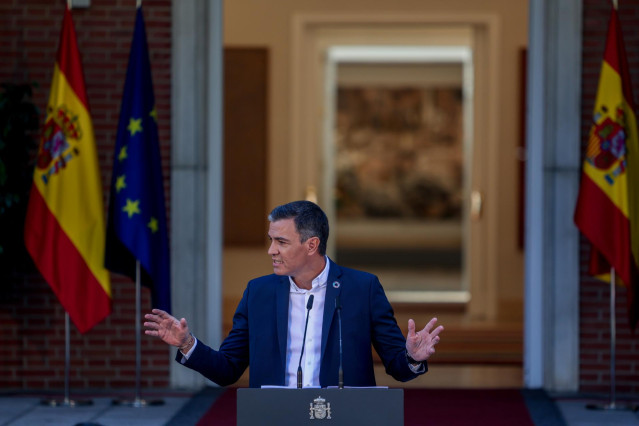 El presidente del Gobierno, Pedro Sánchez
