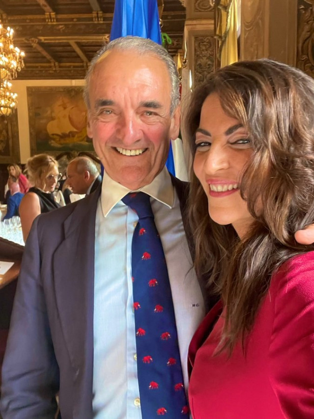 Mario Conde y Macarena Olona, el pasado 12 de septiembre, en Sevilla