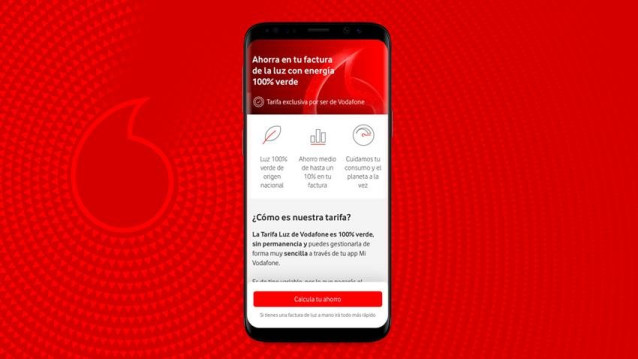 Vodafone comienza a comercializar electricidad verde para particulares