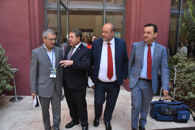 García-Page, Hugo Morán, Martínez Guijarro y Martínez Arroyo, en Alcázar de San Juan