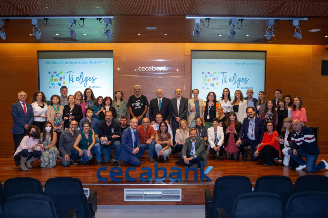 Cecabank, a través de su programa de Acción Social “Tú Eliges”, premia con una dotación total de 100.0000 euros a 15 proyectos de carácter social, cultural y medioambiental elegidos por sus empleados