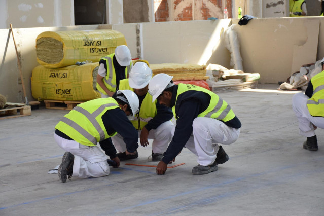 Trabajadores de la construcción.