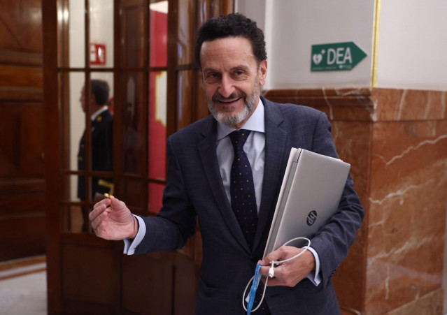 El vicesecretario general de Ciudadanos y portavoz en el Congreso, Edmundo Bal, a su llegada al Congreso