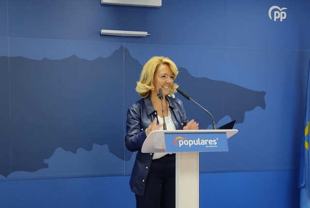Teresa Mallada en su declaración ante los medios para anunciar que 