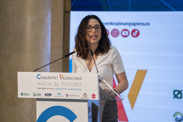 La vicepresidenta Aitana Mas interviene en un foro organizado por Europa Press