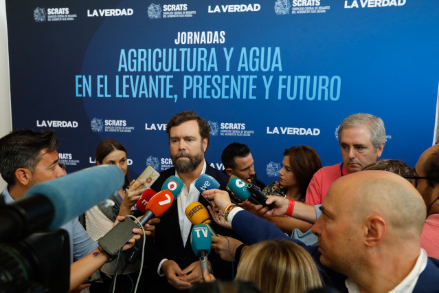 El portavoz de Vox en el Congreso, Iván Espinosa de los Monteros, en la Jornada de 'Agricultura y Agua en el Levante, presente y futuro'