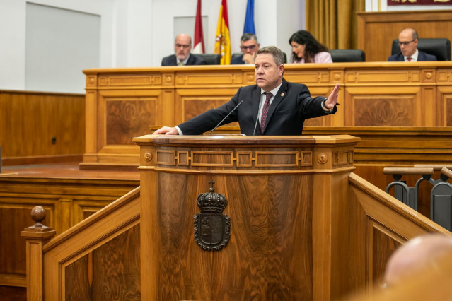 Toledo, 4 de octubre de 2022.- El presidente de Castilla-La Mancha, Emiliano García-Page, interviene en el Debate del Estado de la Región que se celebra en las Cortes de Castilla-La Mancha. (Fotos: D. Esteban González // JCCM)