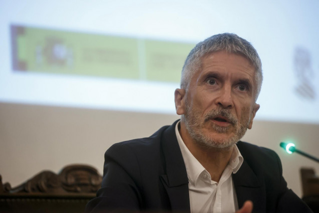 El ministro de Interior, Fernando Grande-Marlaska, en un acto en Valencia