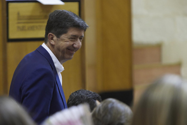 Archivo - Juan Marín en una imagen de archivo en el Parlamento andaluz en su etapa como vicepresidente de la Junta