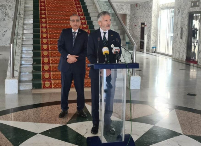 El ministro del Interior, Fernando Grande-Marlaska, se reúne en Nuakchot con el presidente de Mauritania, Mohamed Ould Cheikh El Ghazouani