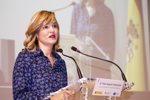 La ministra de Educación y FP, Pilar Alegría, en Cuenca