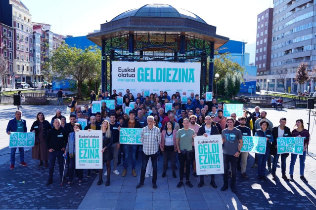 Acto de EH Bildu, este sábado en Bilbao
