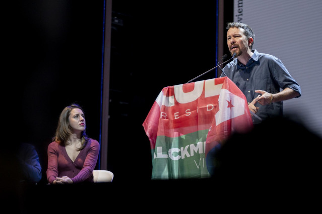 El exlíder de Podemos, Pablo Iglesias, en el acto de de la 'Uni de otoño' en el Teatro Coliseum, a 6 de noviembre de 2022, en Madrid (España).