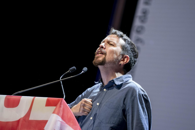 El exlíder de Podemos, Pablo Iglesias, en el acto de la 'Uni de otoño' en el Teatro Coliseum, a 6 de noviembre de 2022, en Madrid (España).