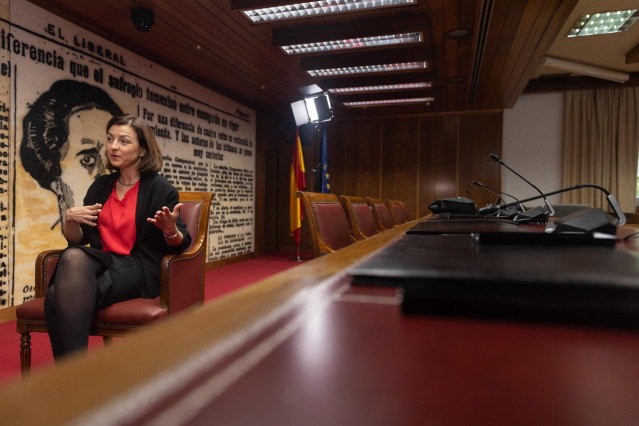 La portavoz del PSOE en el Senado, Eva Granados, durante una entrevista para Europa Press, en el Senado, a 8 de noviembre de 2022, en Madrid (España). Eva Granados es una política y sindicalista española, senadora en las Cortes Generales desde el 2021 por