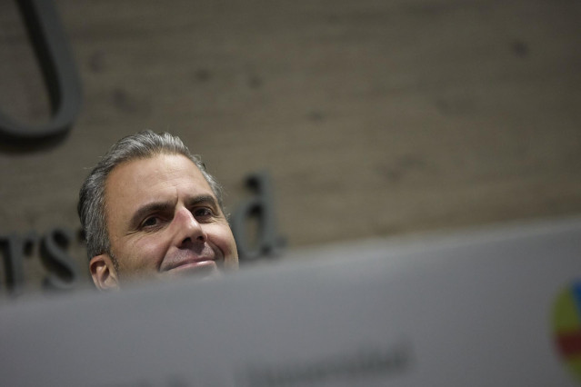 El vicepresidente de VOX y candidato a la alcaldía de Madrid, Javier Ortega Smith, en Madrid (España).