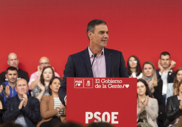 El secretario general del PSOE y presidente del Gobierno, Pedro Sánchez, en un acto de partido. (Foto de archivo).