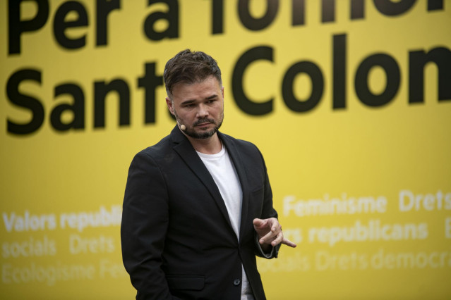 El portavoz del Grupo Parlamentario de Esquerra Republicana de Catalunya (ERC) en el Congreso de los Diputados, Gabriel Rufián,