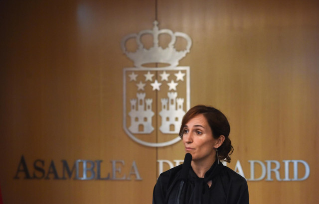 La portavoz de Más Madrid en la Asamblea de Madrid, Mónica García, interviene durante una sesión plenaria en la Asamblea de Madrid