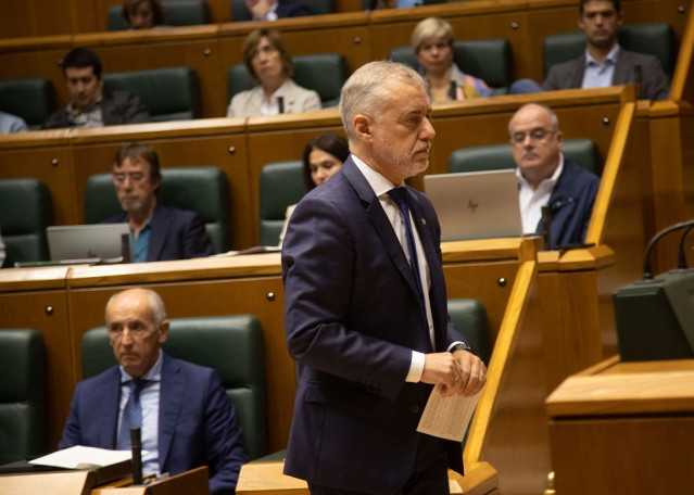 El lehendakari, Iñigo Urkullu, en el pleno de control