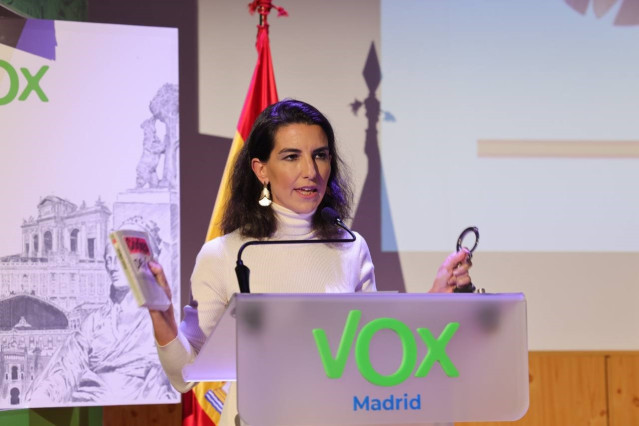 La portavoz de Vox en la Asamblea de Madrid, Rocío Monasterio, en la Jornadas de Coordinación de Vox Madrid
