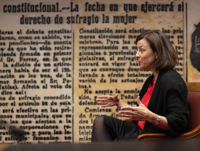 La portavoz del PSOE en el Senado, Eva Granados, durante una entrevista para Europa Press, en el Senado, a 8 de noviembre de 2022, en Madrid (España). Eva Granados es una política y sindicalista española, senadora en las Cortes Generales desde el 2021 por