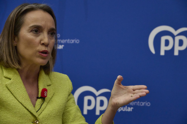 Archivo - La portavoz del Grupo Popular en el Congreso de los Diputados, Cuca Gamarra, durante una entrevista para Europa Press en el Congreso, a 29 de julio de 2022, en Madrid (España).