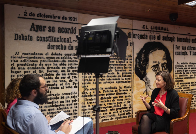 La portavoz del PSOE en el Senado, Eva Granados, durante una entrevista para Europa Press, en el Senado, a 8 de noviembre de 2022, en Madrid (España). Eva Granados es una política y sindicalista española, senadora en las Cortes Generales desde el 2021 por