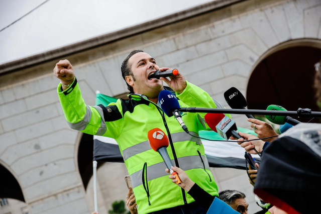 El presidente de la Plataforma para la Defensa del Sector del Transporte de mercancías por Carretera, Manuel Hernández