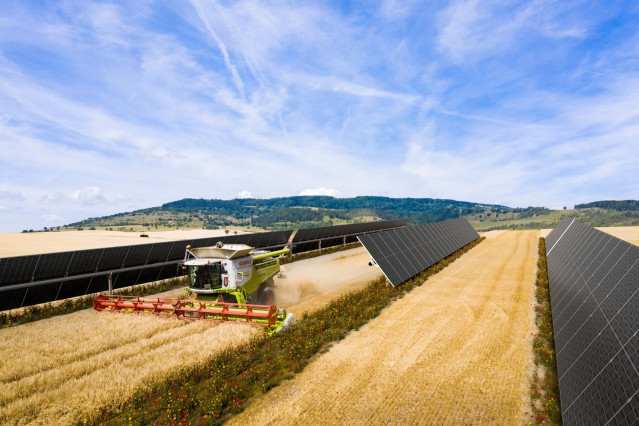 Parque solar y explotación agrícola