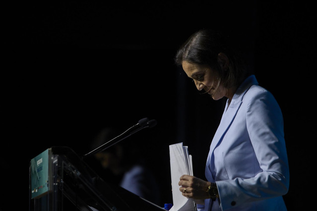 La ministra de Industria, Comercio y Turismo, Reyes Maroto, interviene en la I Jornada de Turismo de Europa Press