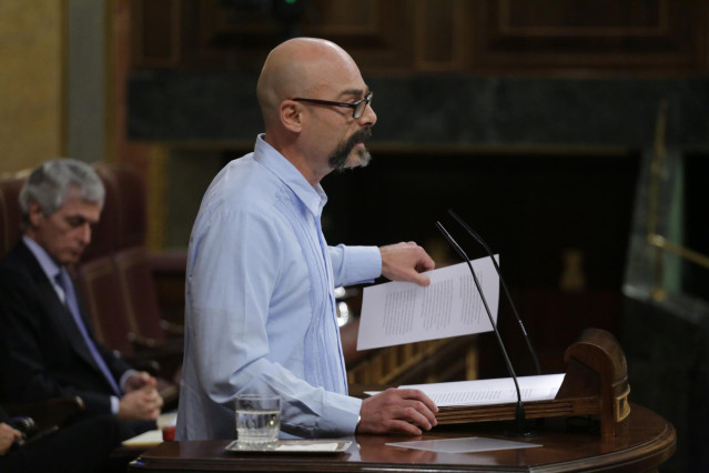 Archivo - El diputado de Unidas Podemos Txema Guijarro.