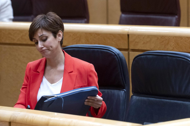 Archivo - La ministra Portavoz, Isabel Rodríguez, en una sesión de control al Gobierno en el Senado, a 24 de mayo de 2022, Madrid (España). El Grupo Parlamentario Nacionalista pide hoy al Ejecutivo 