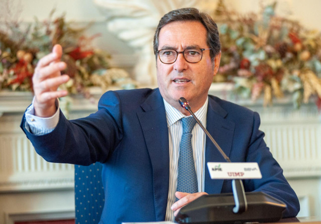 Archivo - Antonio Garamendi, presidente de la CEOE, en una imagen de archivo.