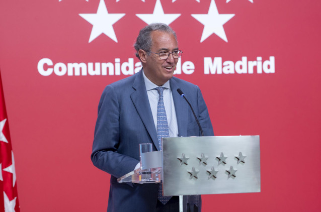 Archivo - El vicepresidente de la Comunidad de Madrid, Enrique Ossorio.