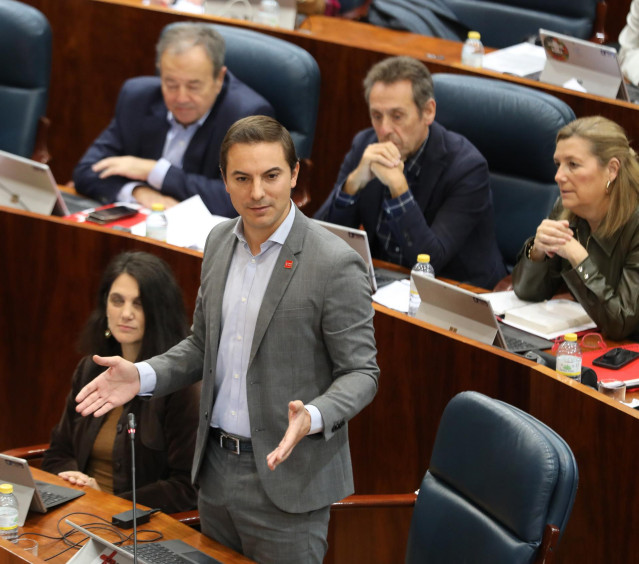 El portavoz del PSOE en la Asamblea de Madrid, Juan Lobato. Archivo.