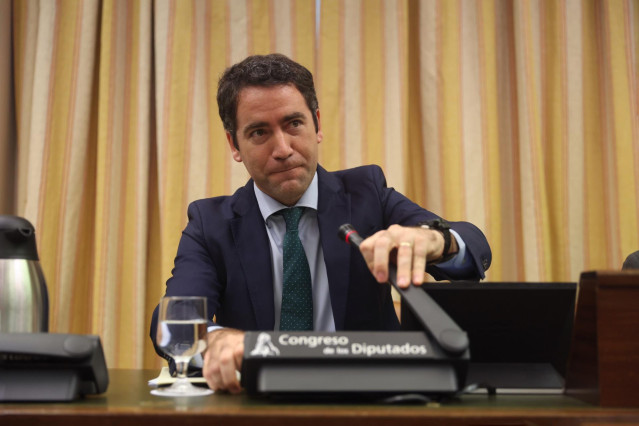 Archivo - El exsecretario general del PP Teodoro García Egea en la Comisión de Seguridad Vial, en el Congreso de los Diputados, a 14 de julio de 2022, en Madrid (España). Durante la sesión han elegido al exsecretario general del PP Teodoro García Egea com