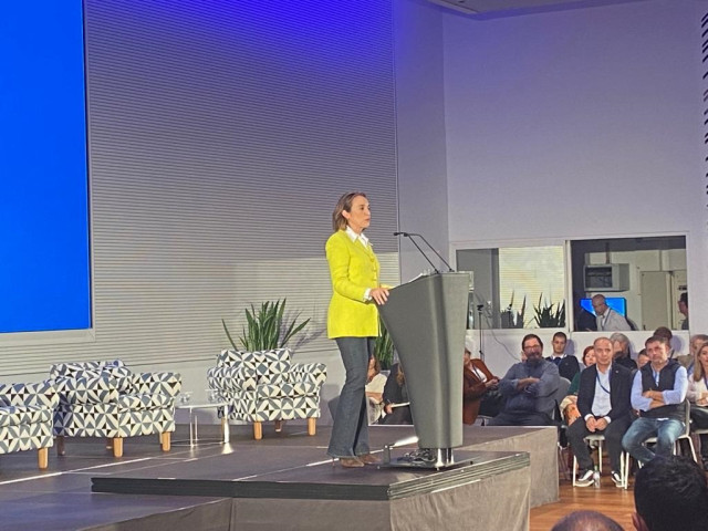 La secretaria general del PP nacional, Cuca Gamarra, en un acto en Palma.