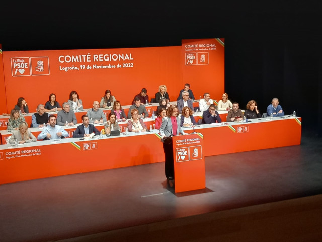 La portavoz del Grupo Parlamentario en el Senado, Eva Granados, en Logroño